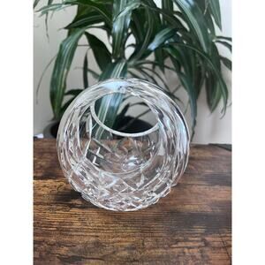 Waterford Clear Etched Crystal Basket With Handle No Box Center Piece